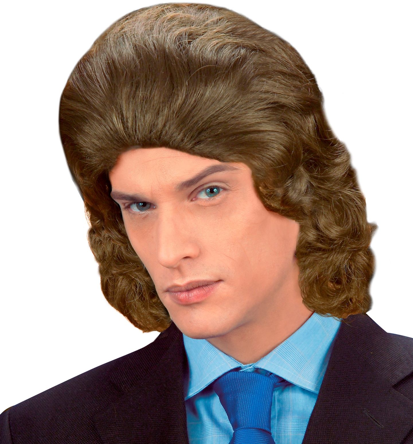 Bruine Frankie Pruik