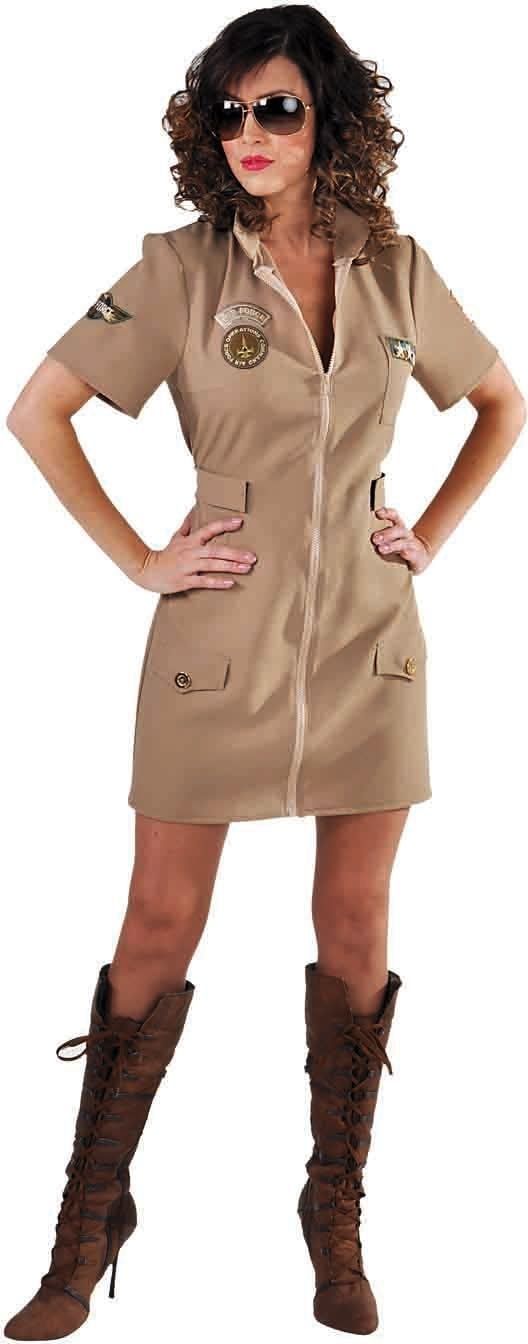 Bruine Gevechtspiloot Jurk Dames