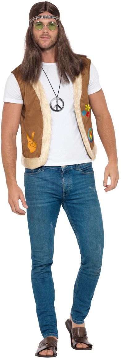 Bruine hippie vest