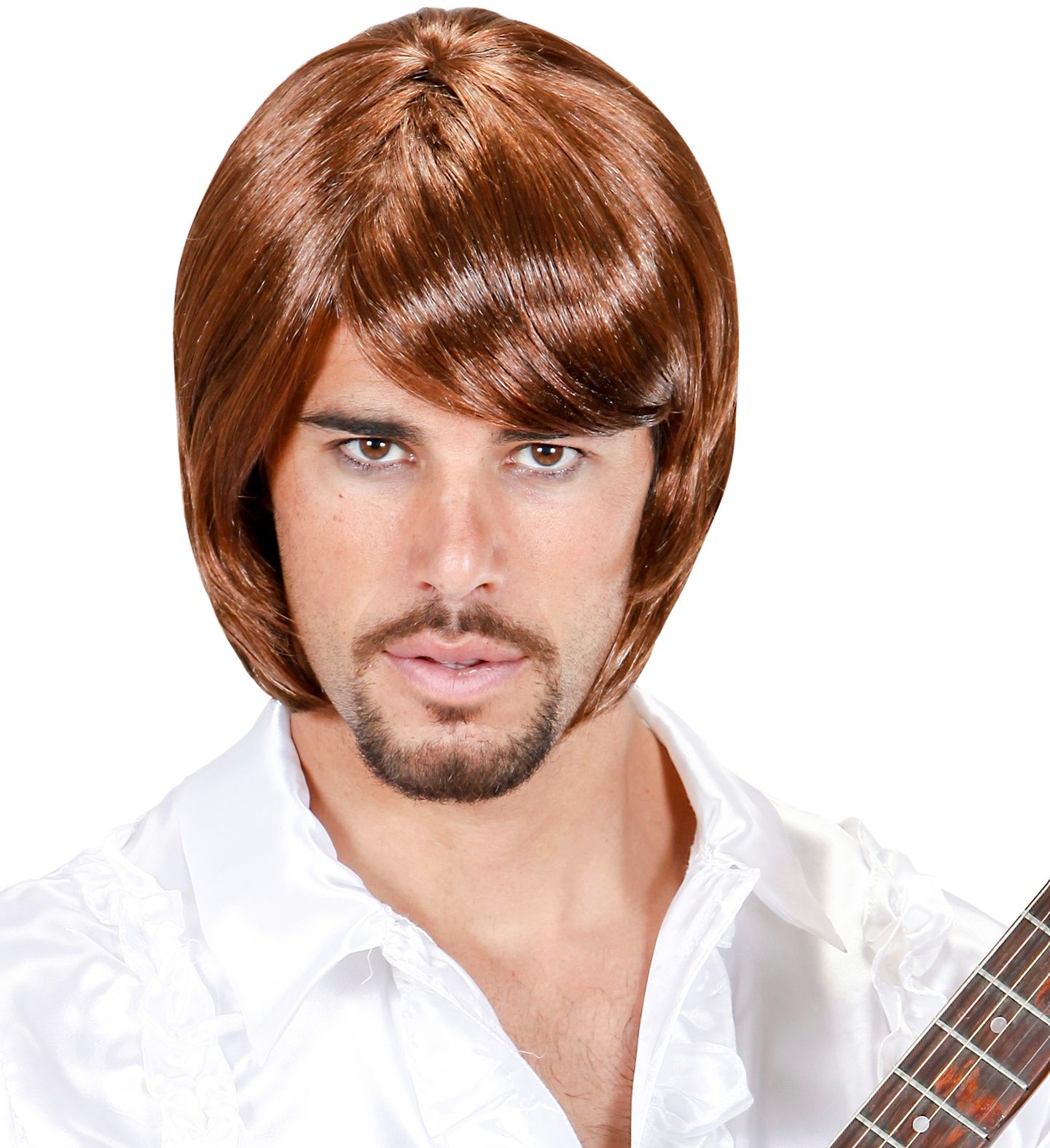 Bruine Jaren 70 Pruik