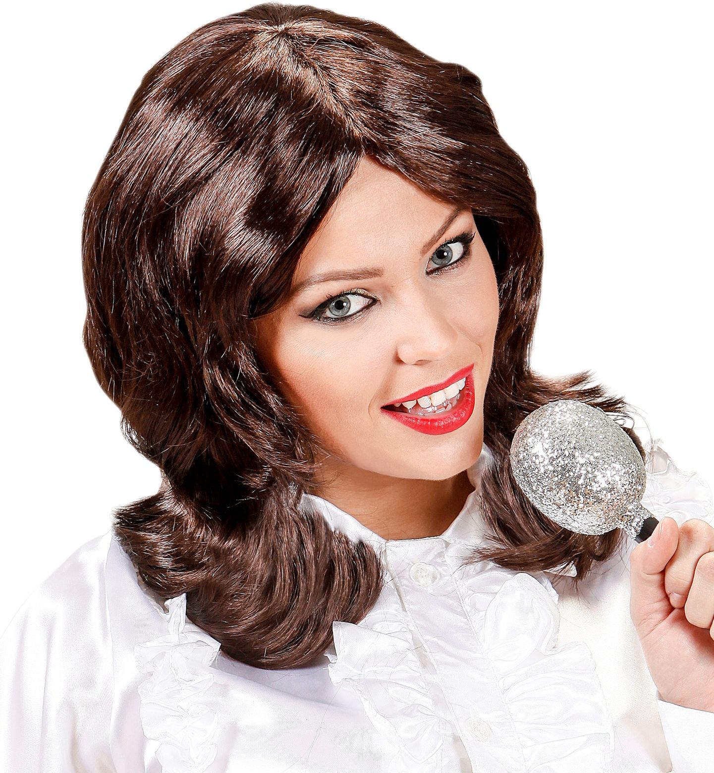 Bruine Jaren 70 Pruik Dames