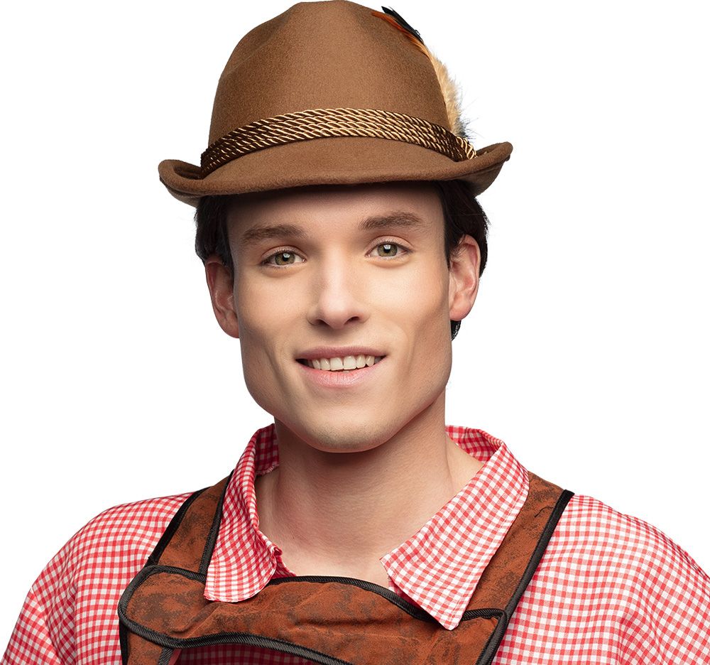 Bruine Oktoberfest Hoed Heren Dames