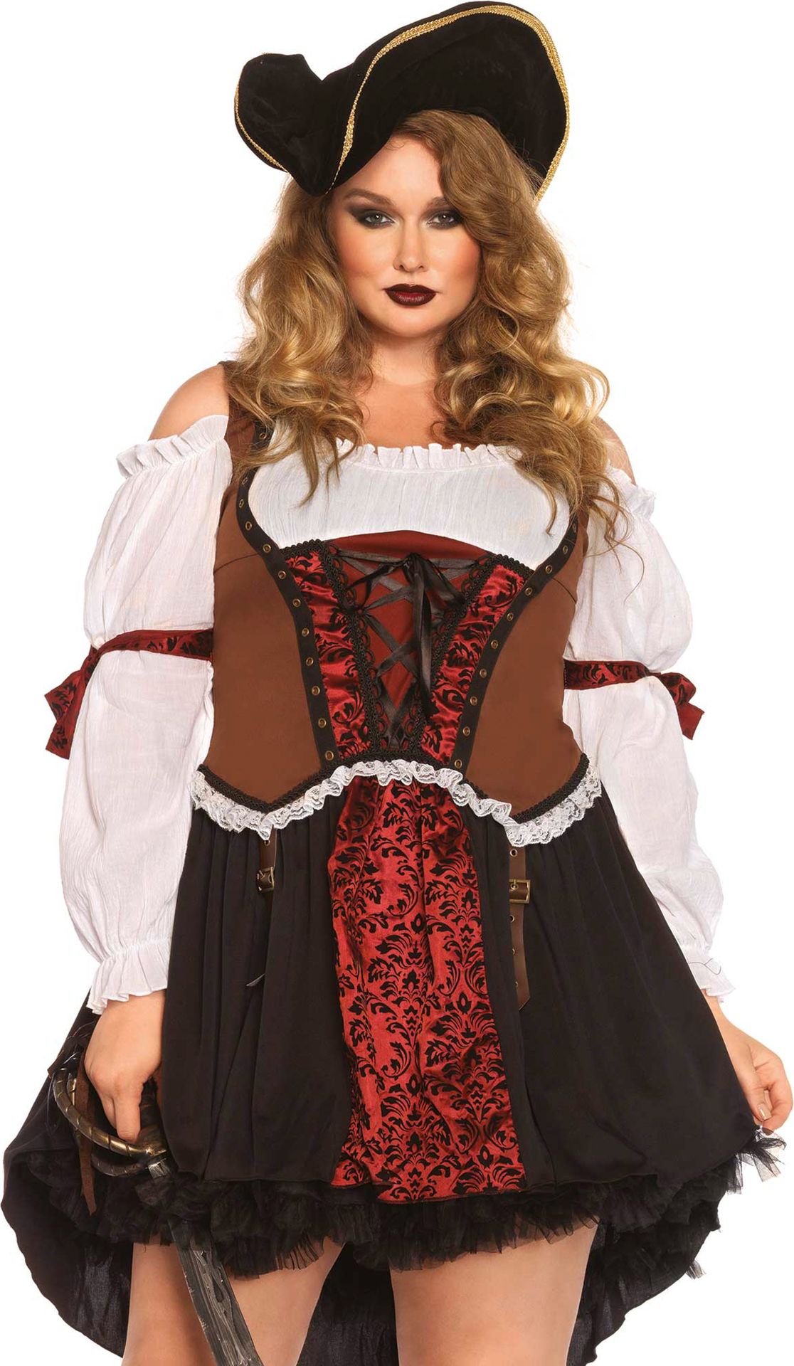 Bruine Piraat Dames Plus Size