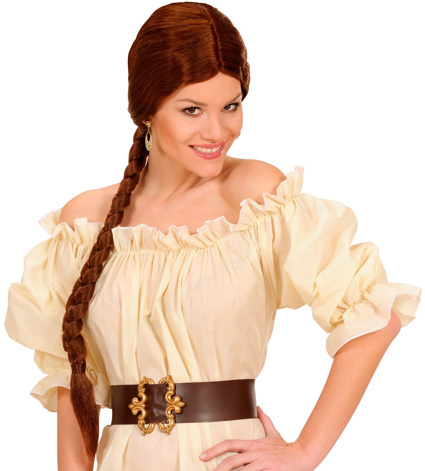 Bruine Pruik met Vlecht