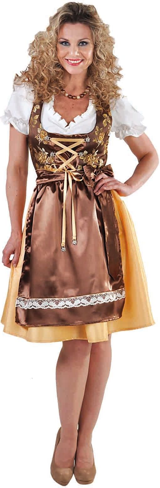 Bruine Tiroler Dirndl Dames