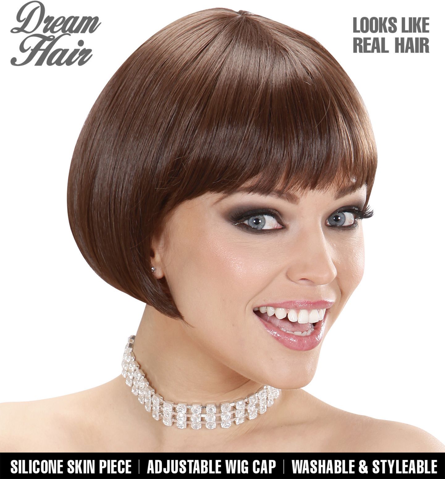 Bruine Valentine Pruik