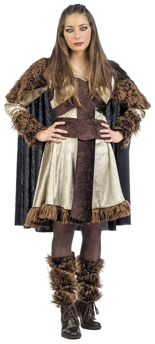 Bruine vrouwelijke Viking jurk