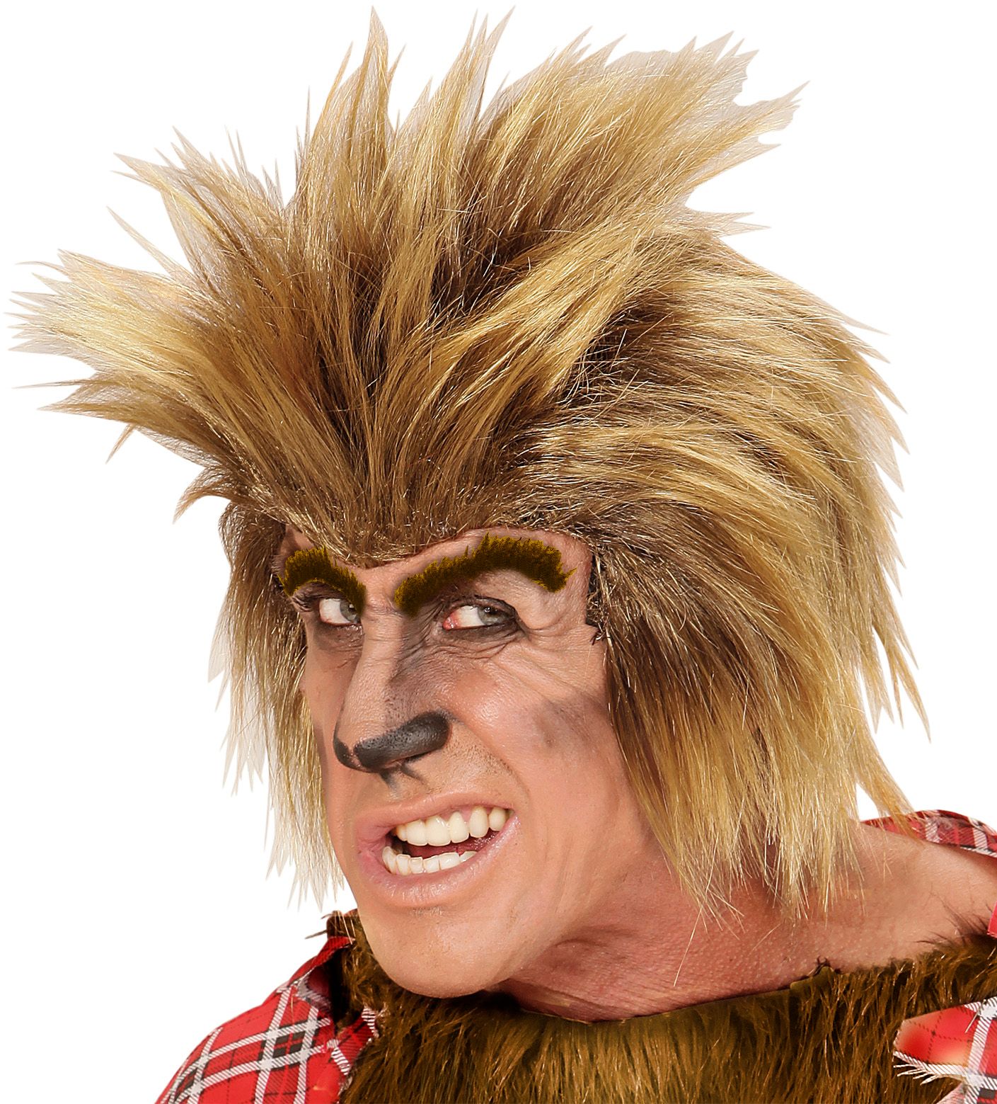 Bruine Weerwolf Pruik