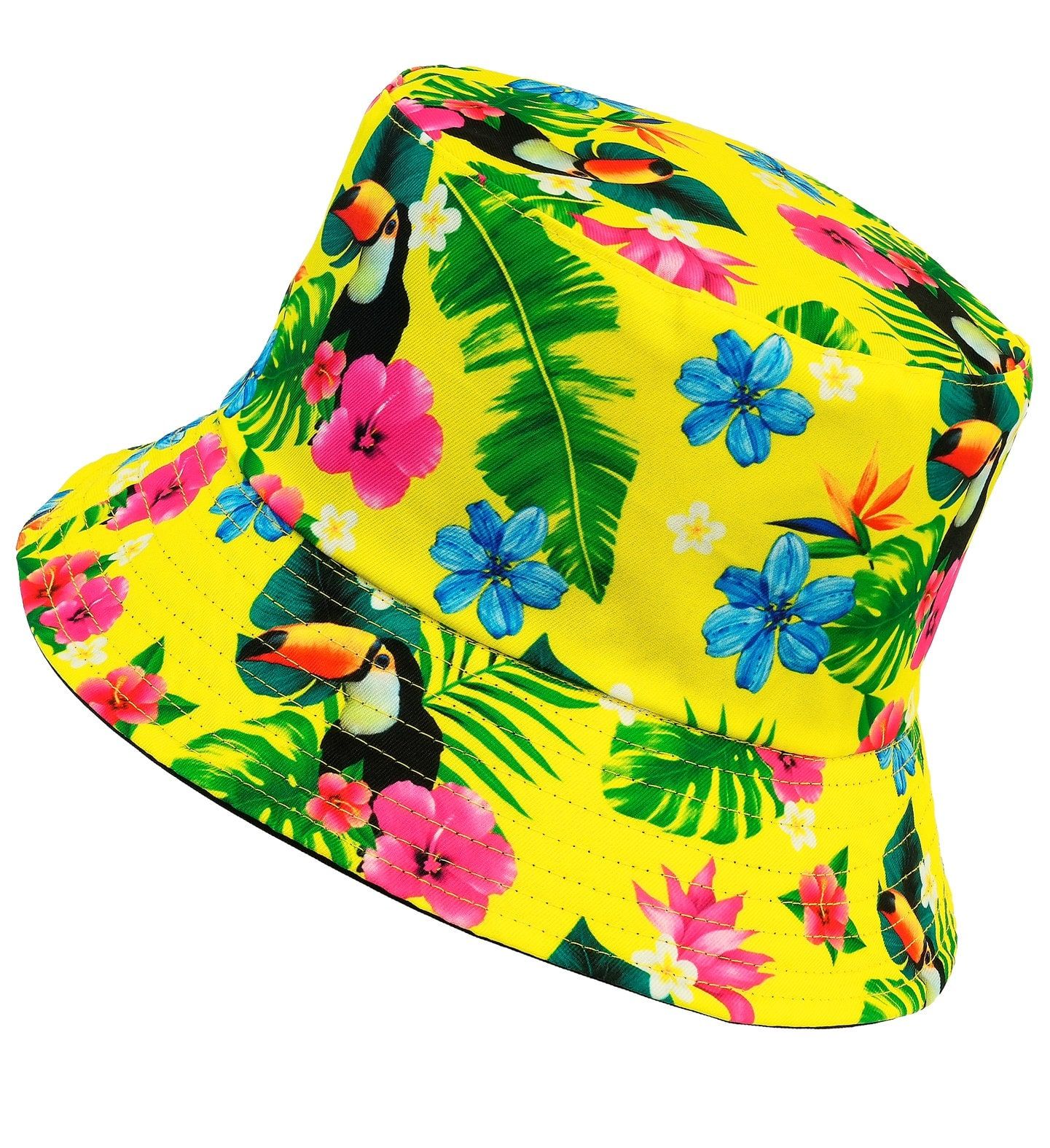 Bucket Hat Geel Bloemen Dames Heren