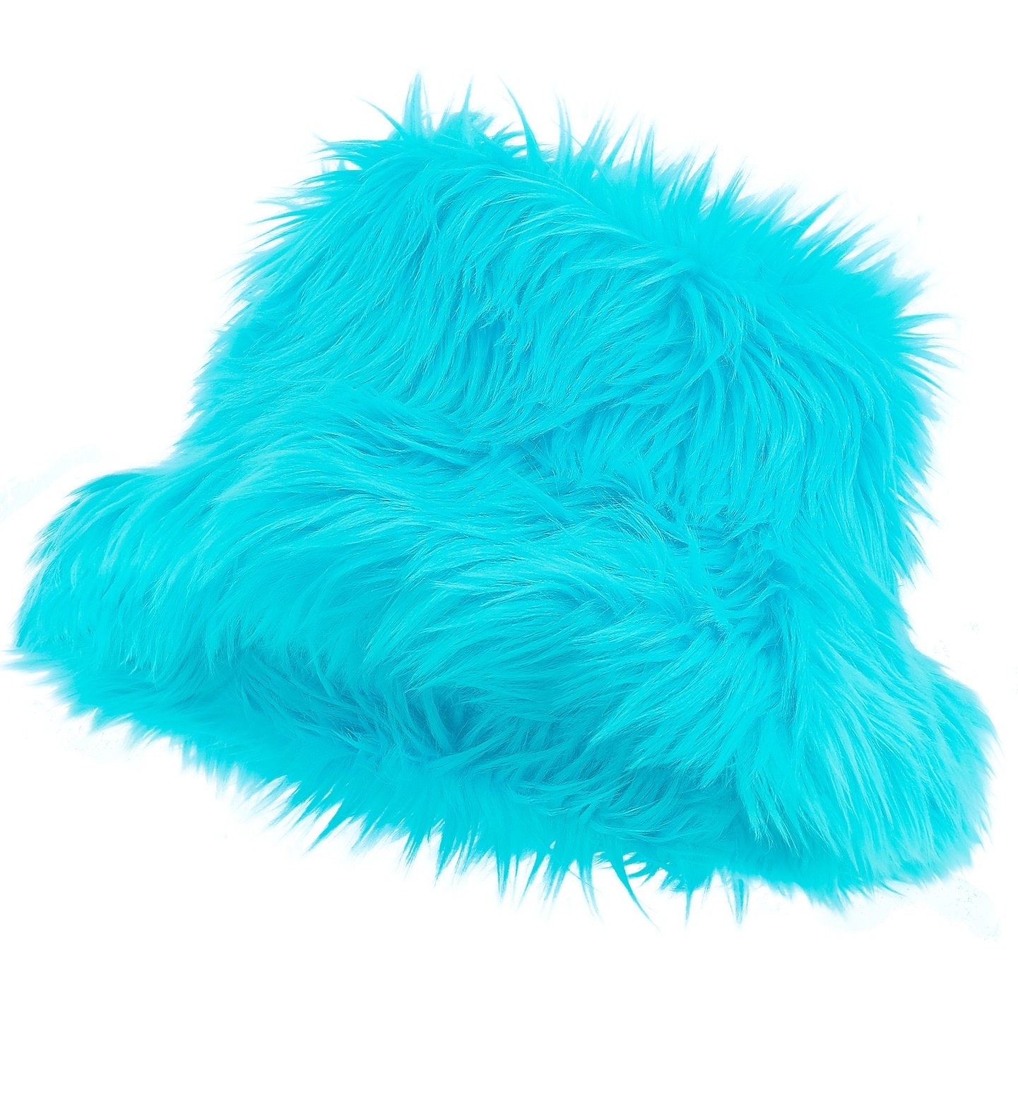 Bucket Hat Pluche Turquoise Lichtblauw Dames Heren