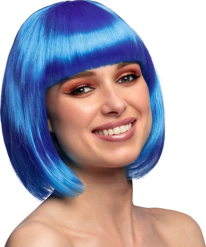 Cabaret Boblijn Pruik Blauw