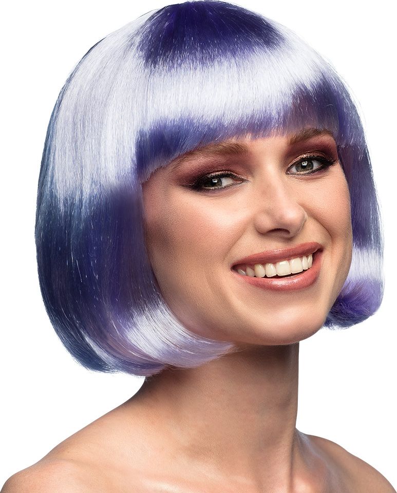 Cabaret Boblijn Pruik Lila Paars