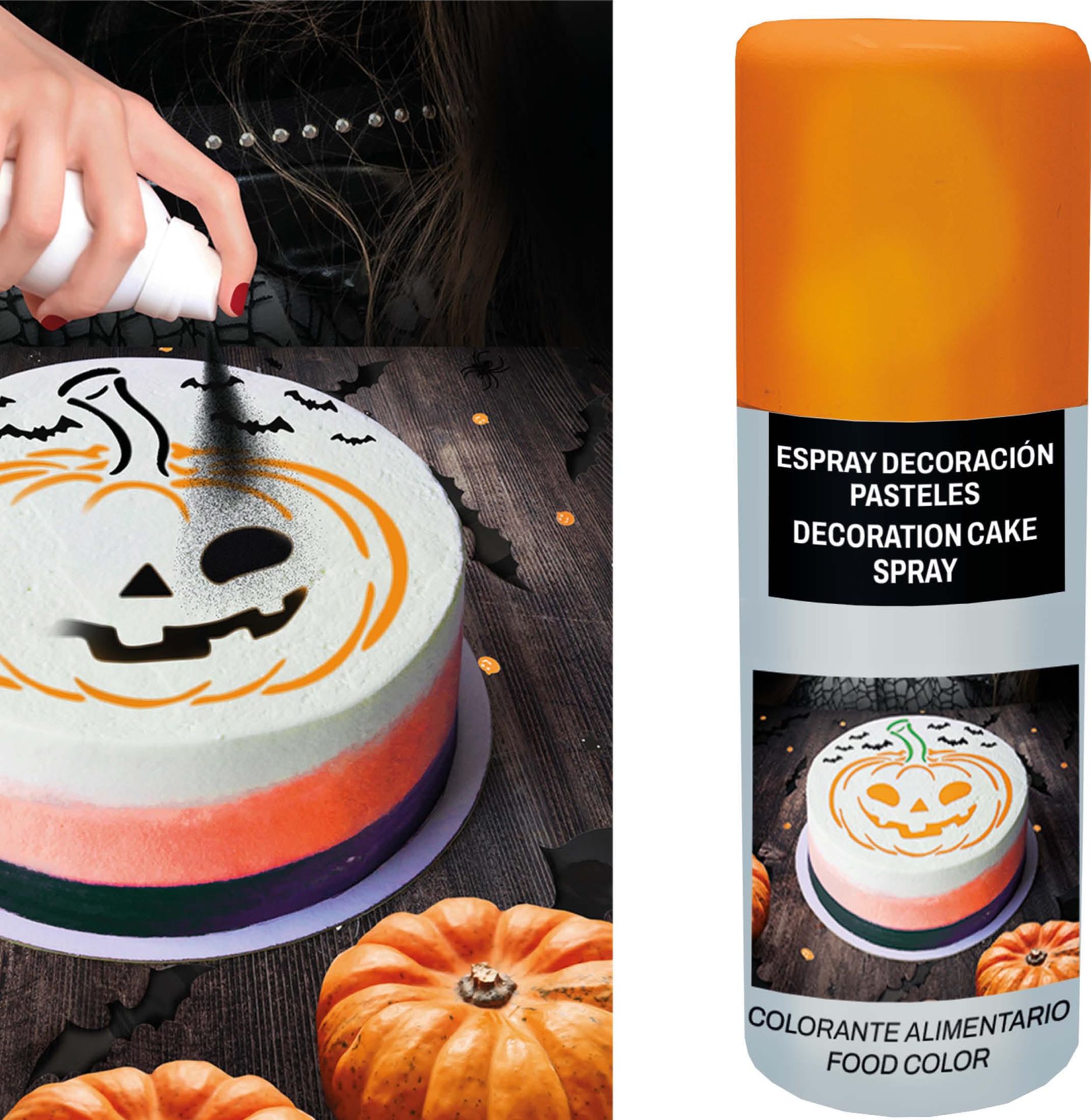 Cake Decoratie Spray Oranje