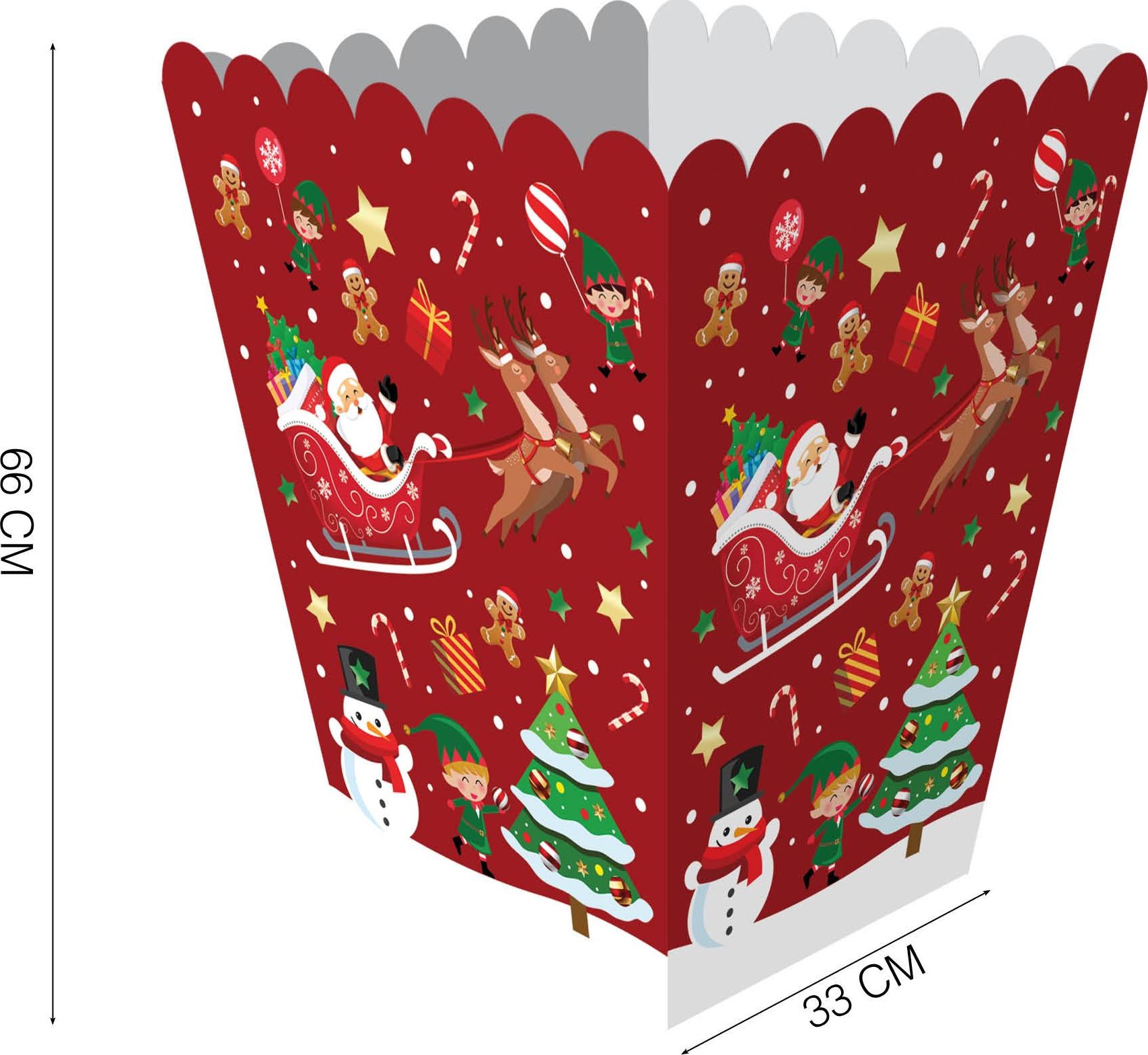 Candy Cane Kerst Popcorn Bakjes 6 Stuks