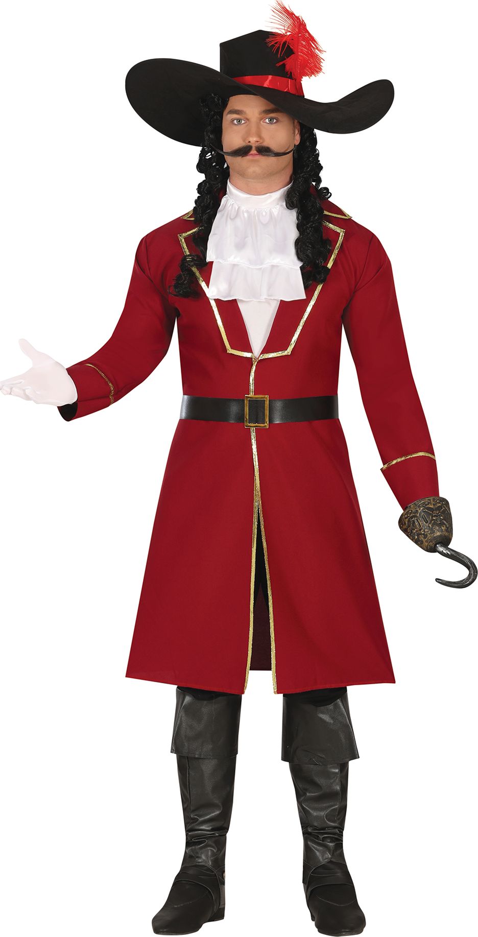 Captain Corsair Piratenkostuum Rood/Zwart