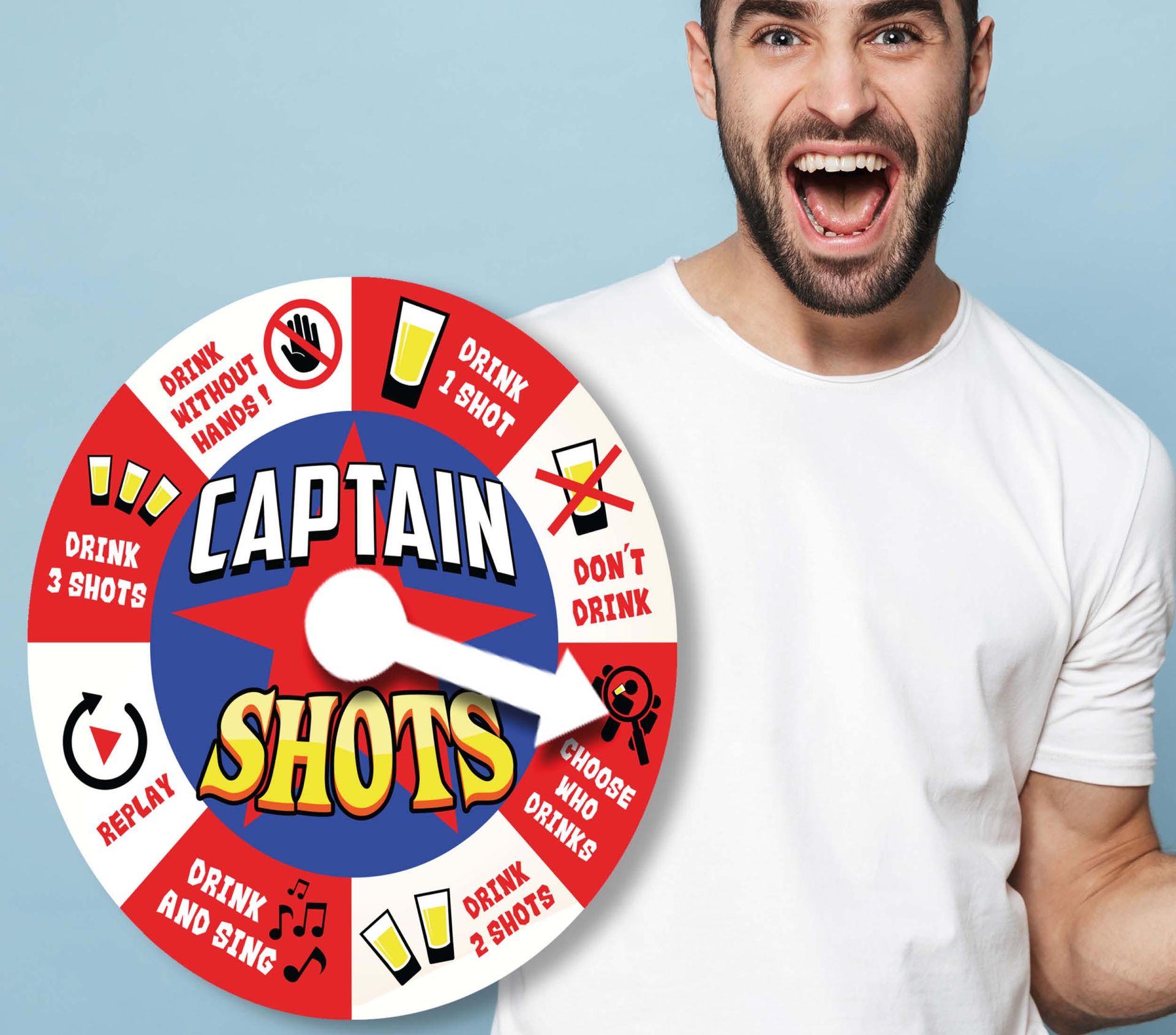 Captain Shots Roulette Schild 40cm