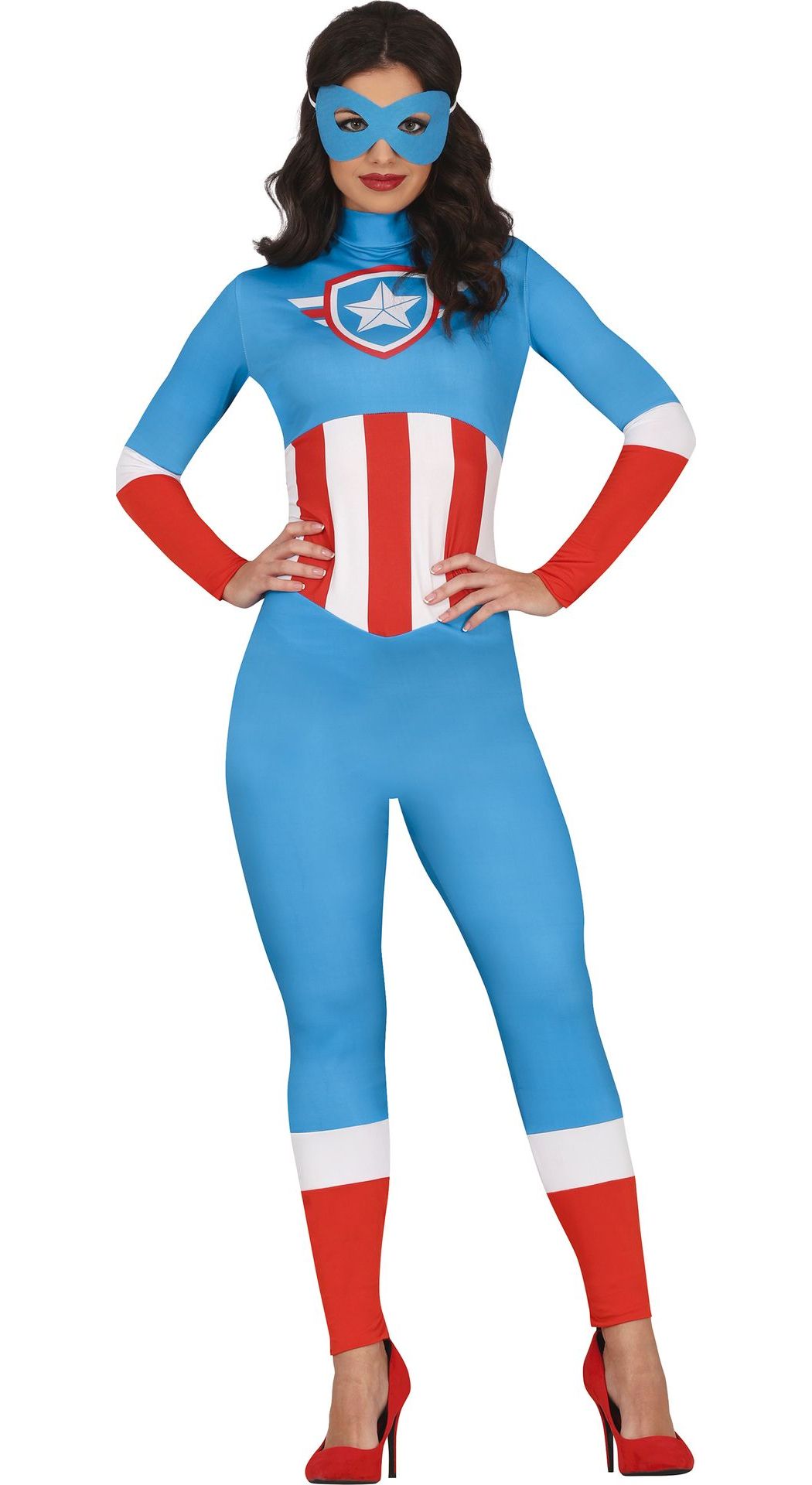 Captain Star Superhelden T-Shirt Blauw