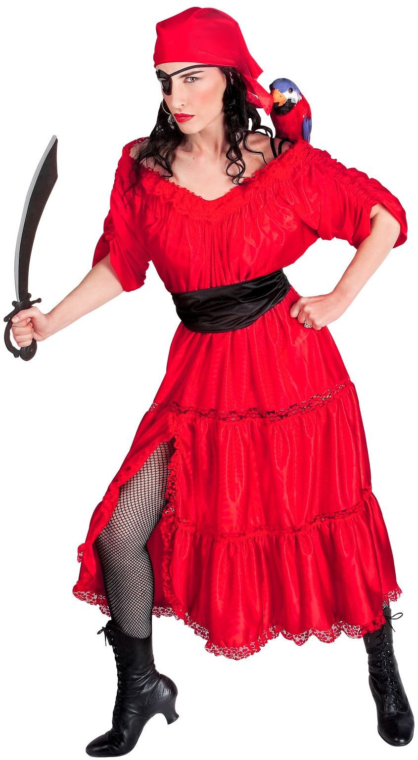 Caraïbische Piraten Kostuum, Rood
