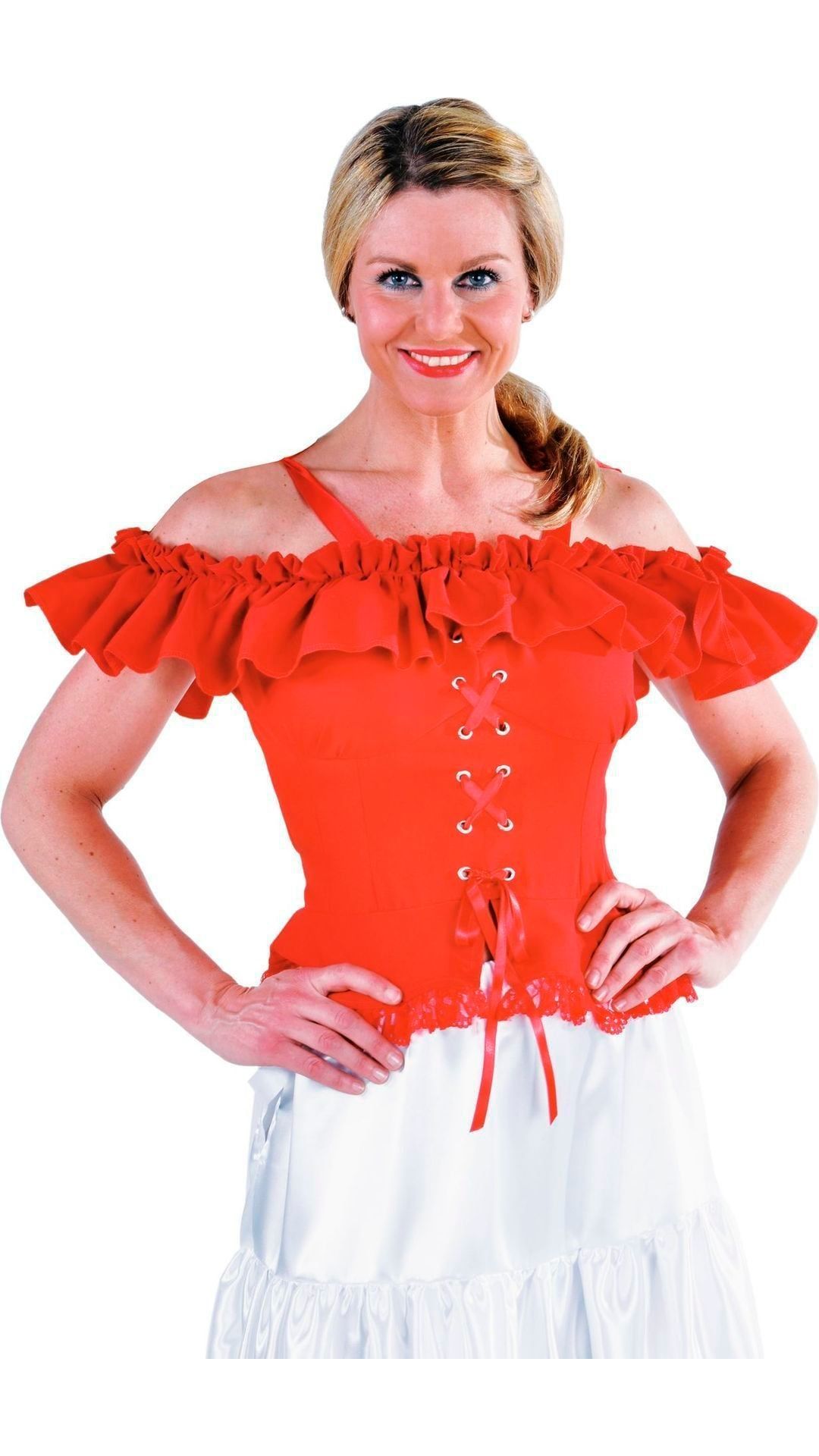 Carmen Blouse Rood Dames