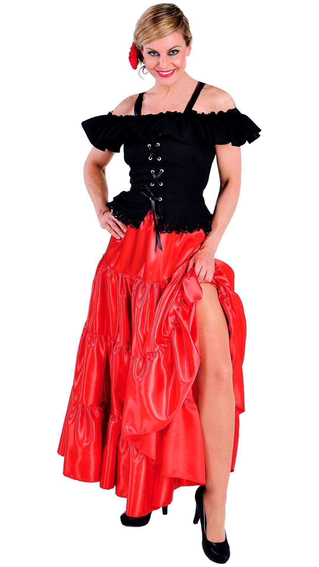 Carmen Blouse Zwart Dames