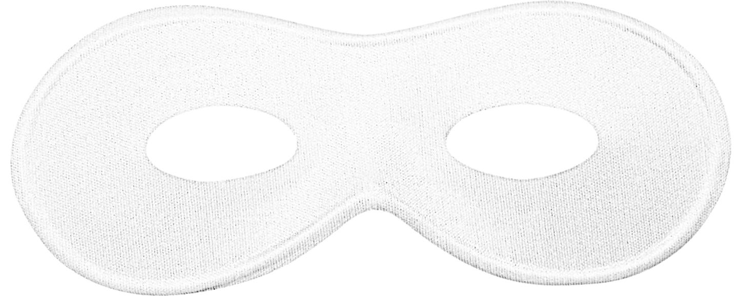 Carnaval Basis Oogmasker Wit