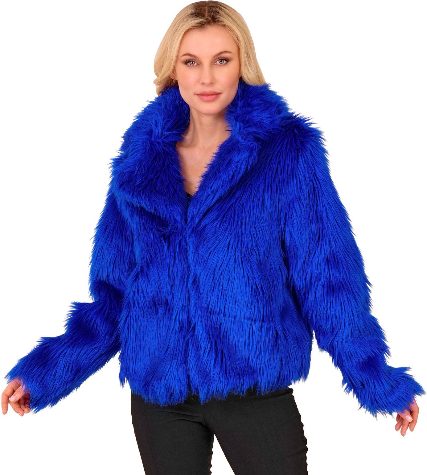 Carnaval Bontjas Blauw Dames