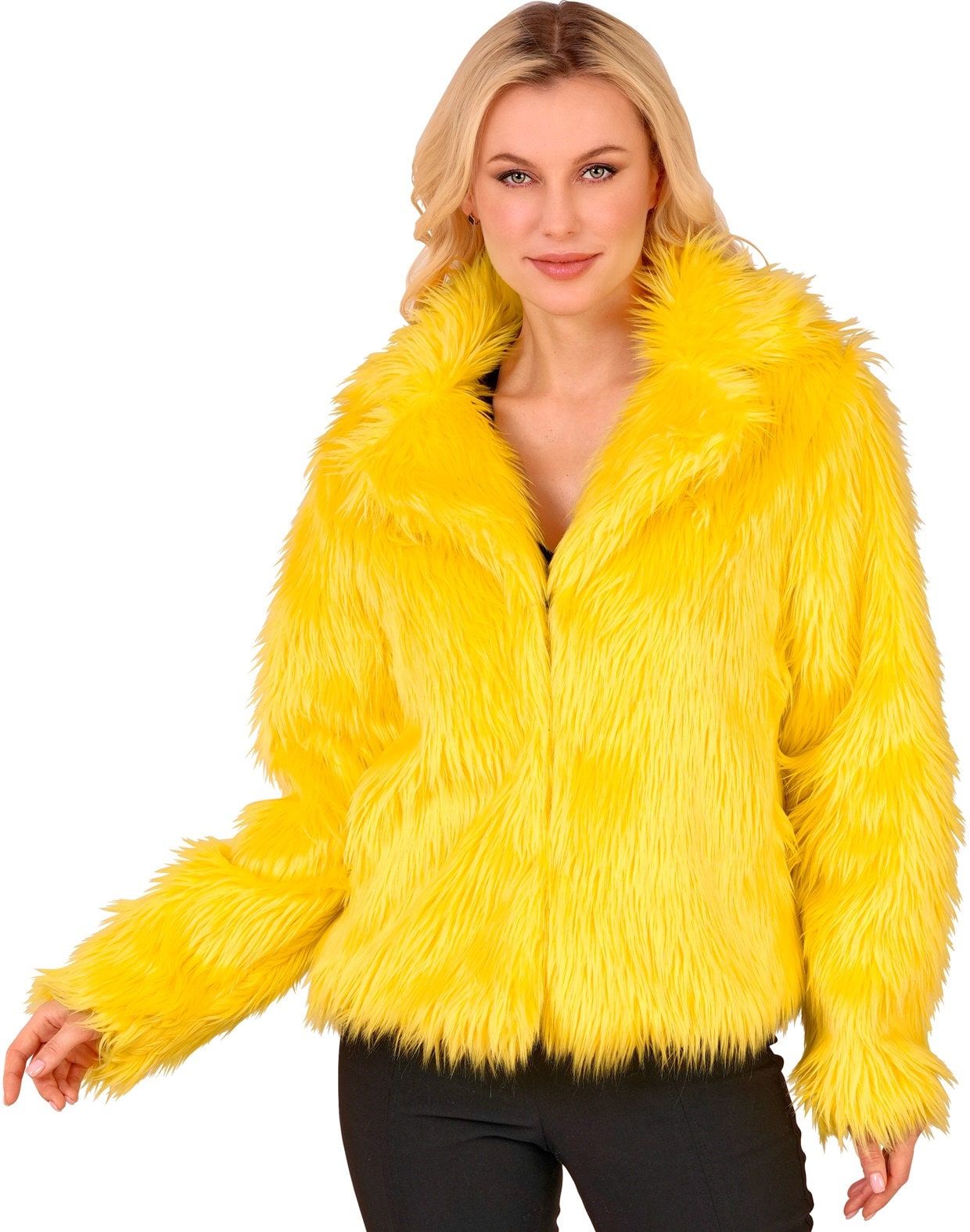 Carnaval Bontjas Geel Dames