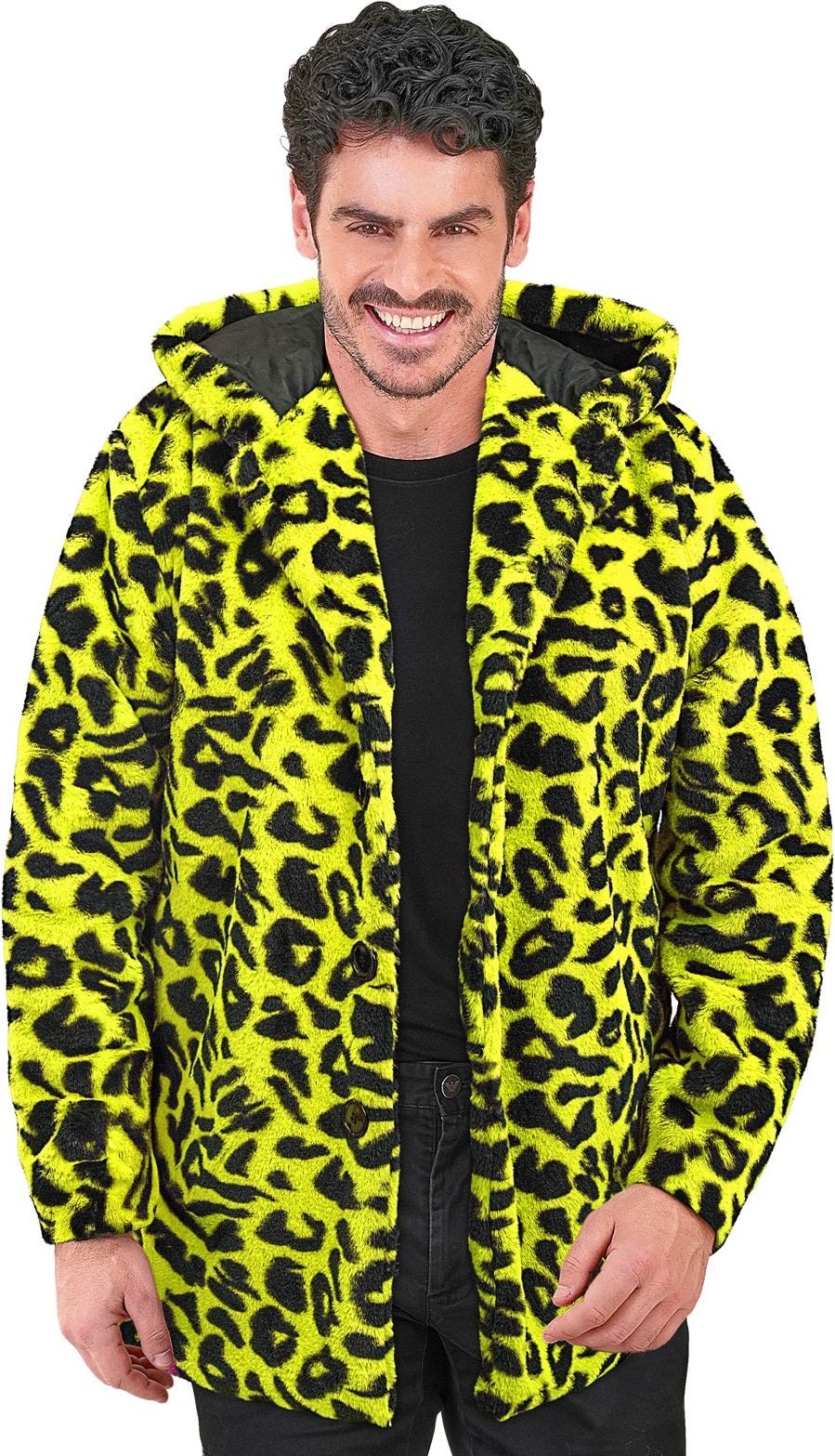 Carnaval Bontjas Geel Panterprint Luipaard Heren