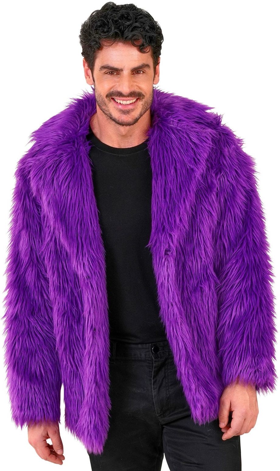 Carnaval Bontjas Paars Heren