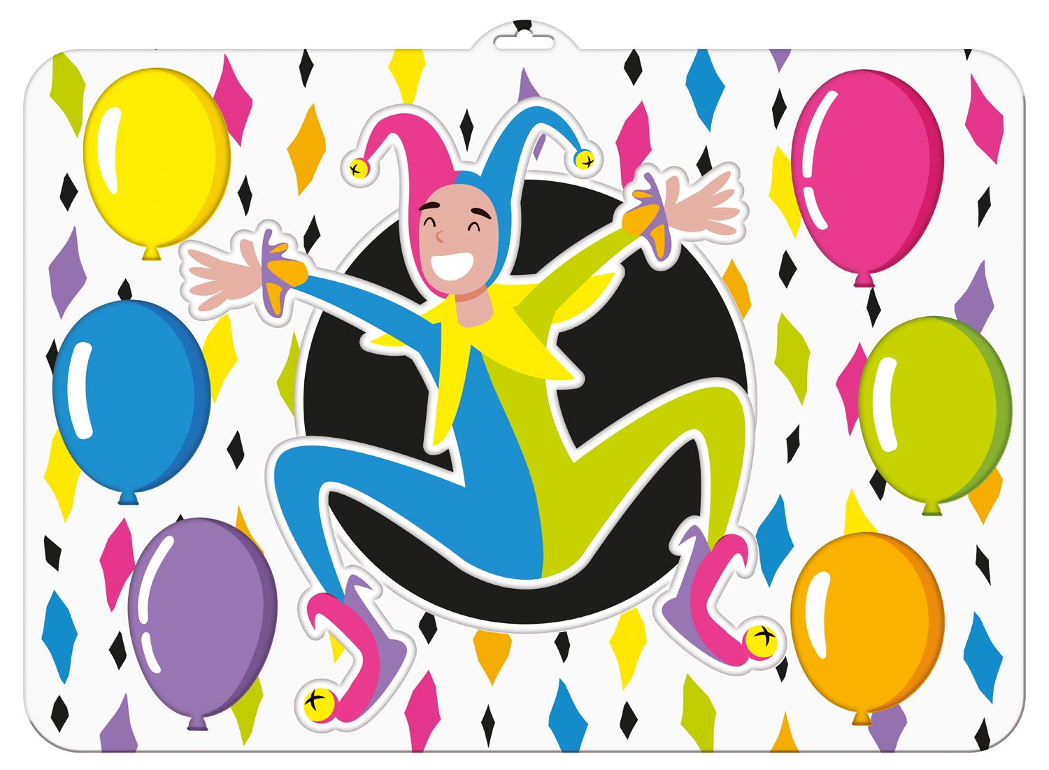 Carnaval Nar Deurbord 3D