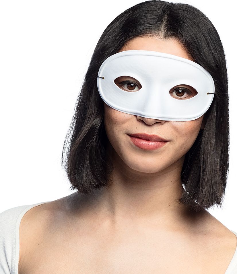 Carnaval Oogmasker Basis Wit
