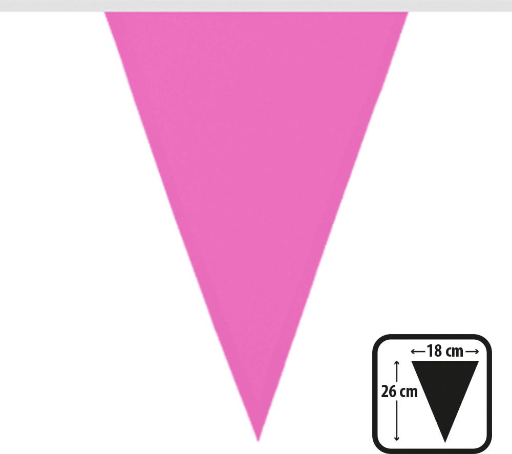 Carnaval Vlaggenlijn Roze 6M