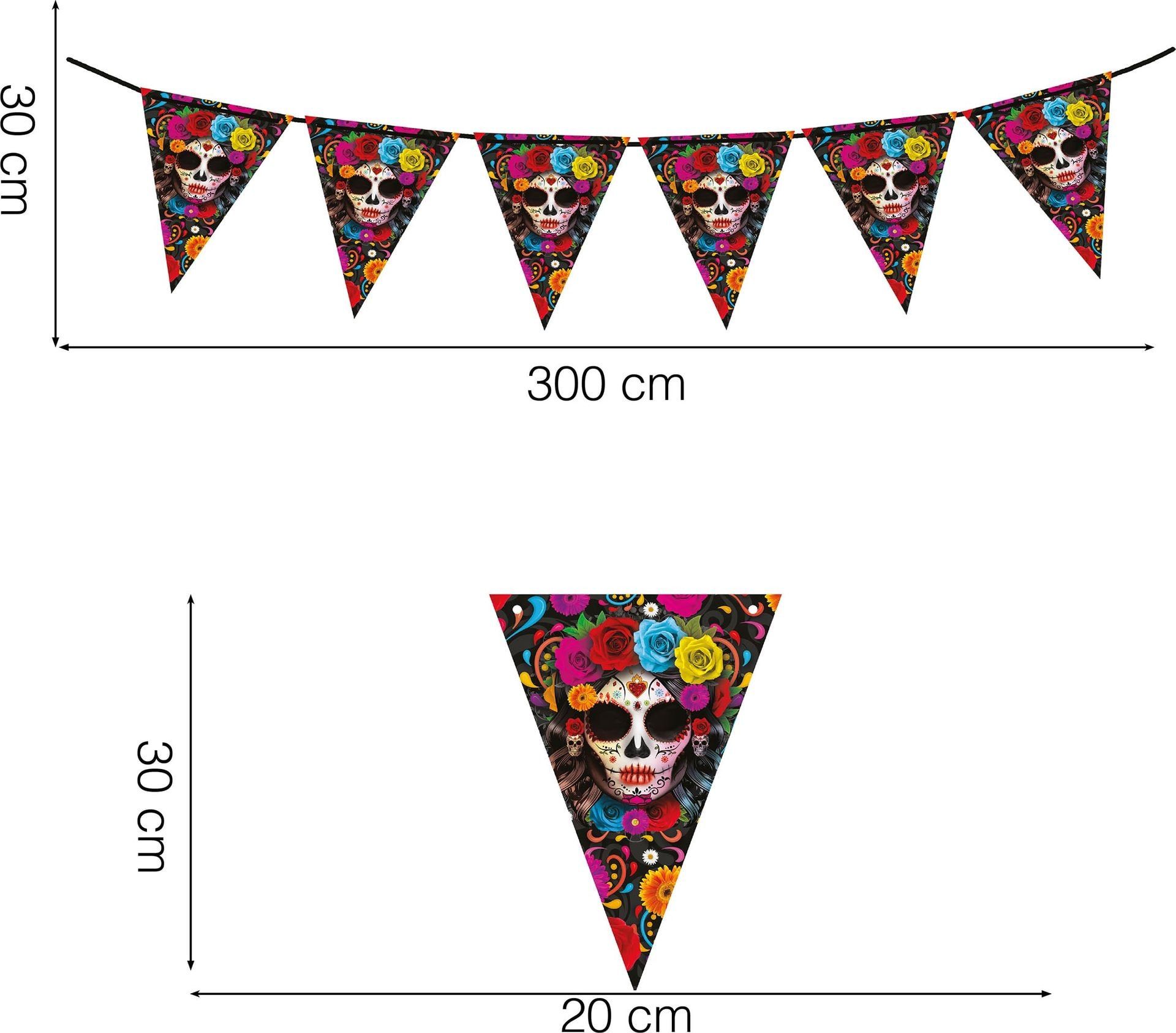 Catrina Dia De Los Muertos Vlaggenlijn