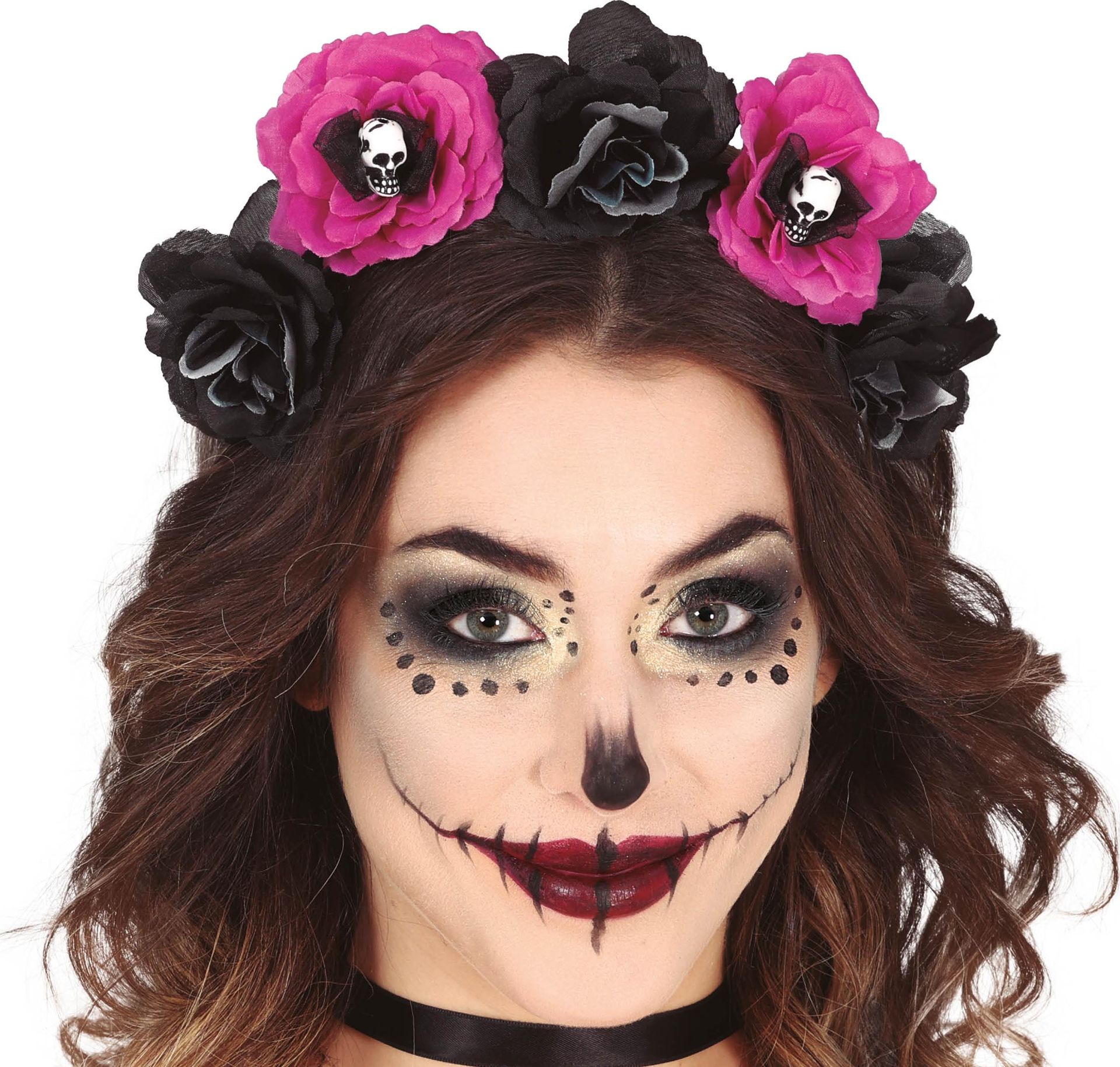 Catrina Rozen Haarband Zwart Roze