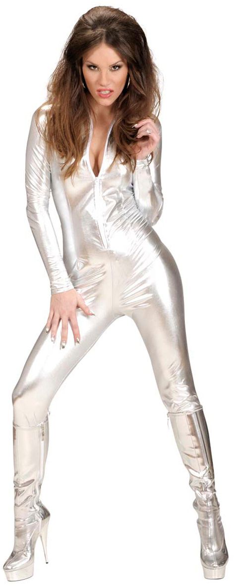 Catsuit Zilver