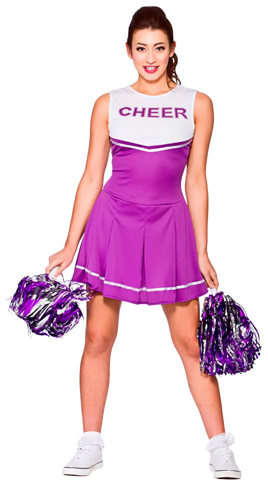 Cheerleader jurkje paars