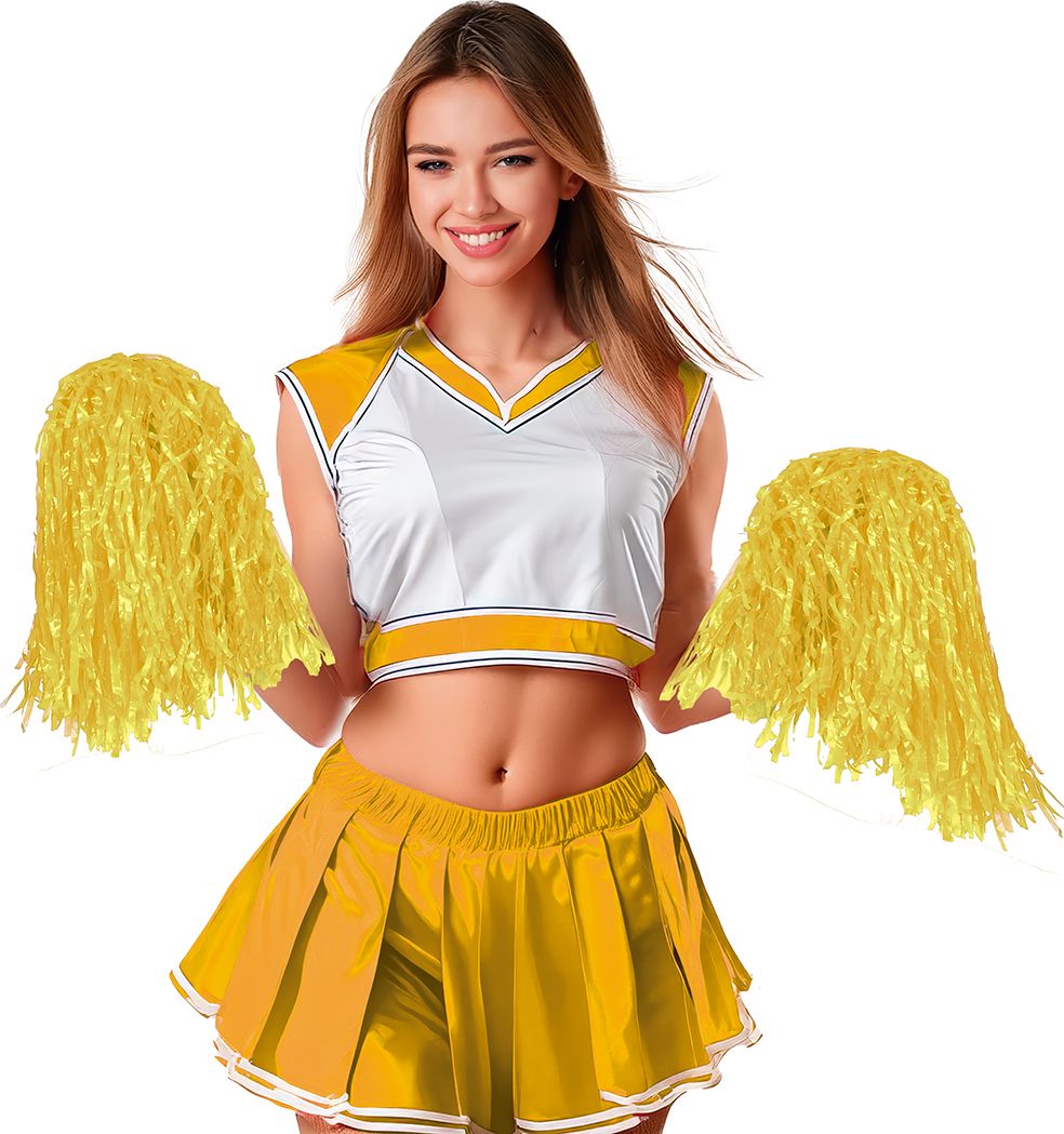 Cheerleader Pom Poms Geel