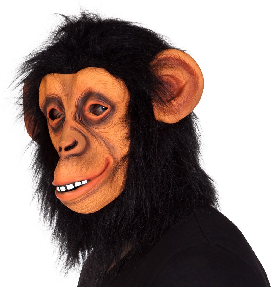 Chimpansee hoofdmasker met haar