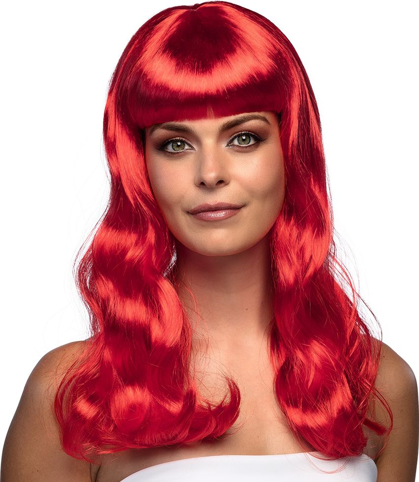 Chique Lange Pruik Rood