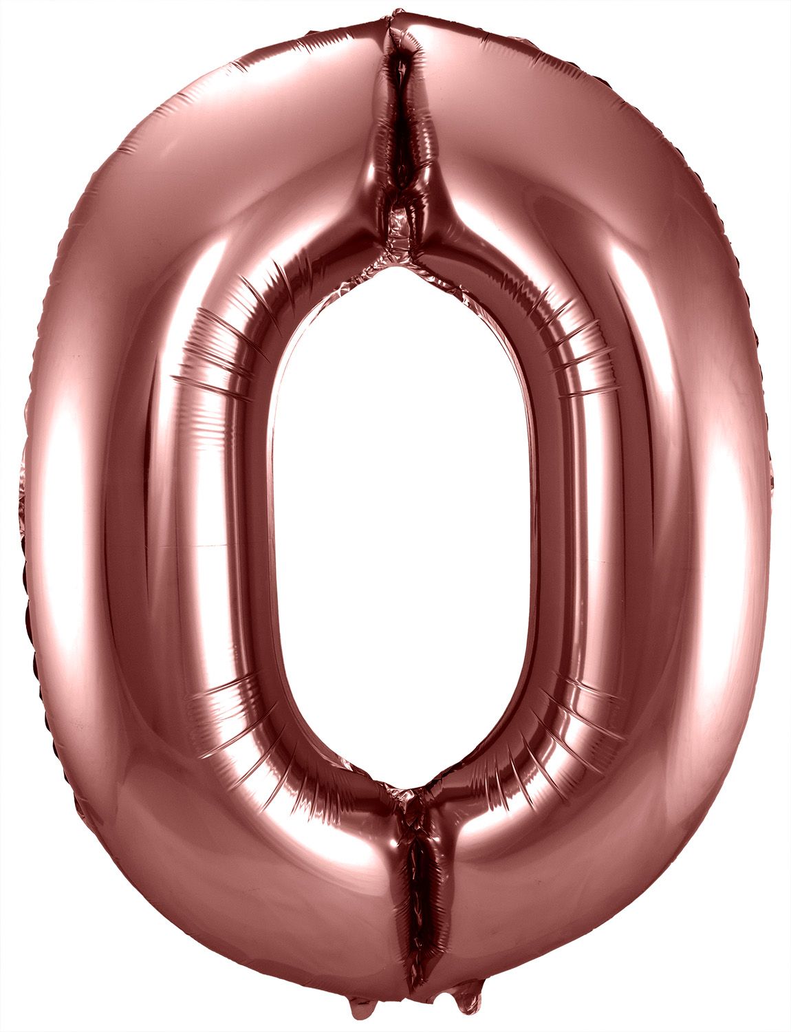 Cijfer 0 bronzen folieballon 86cm