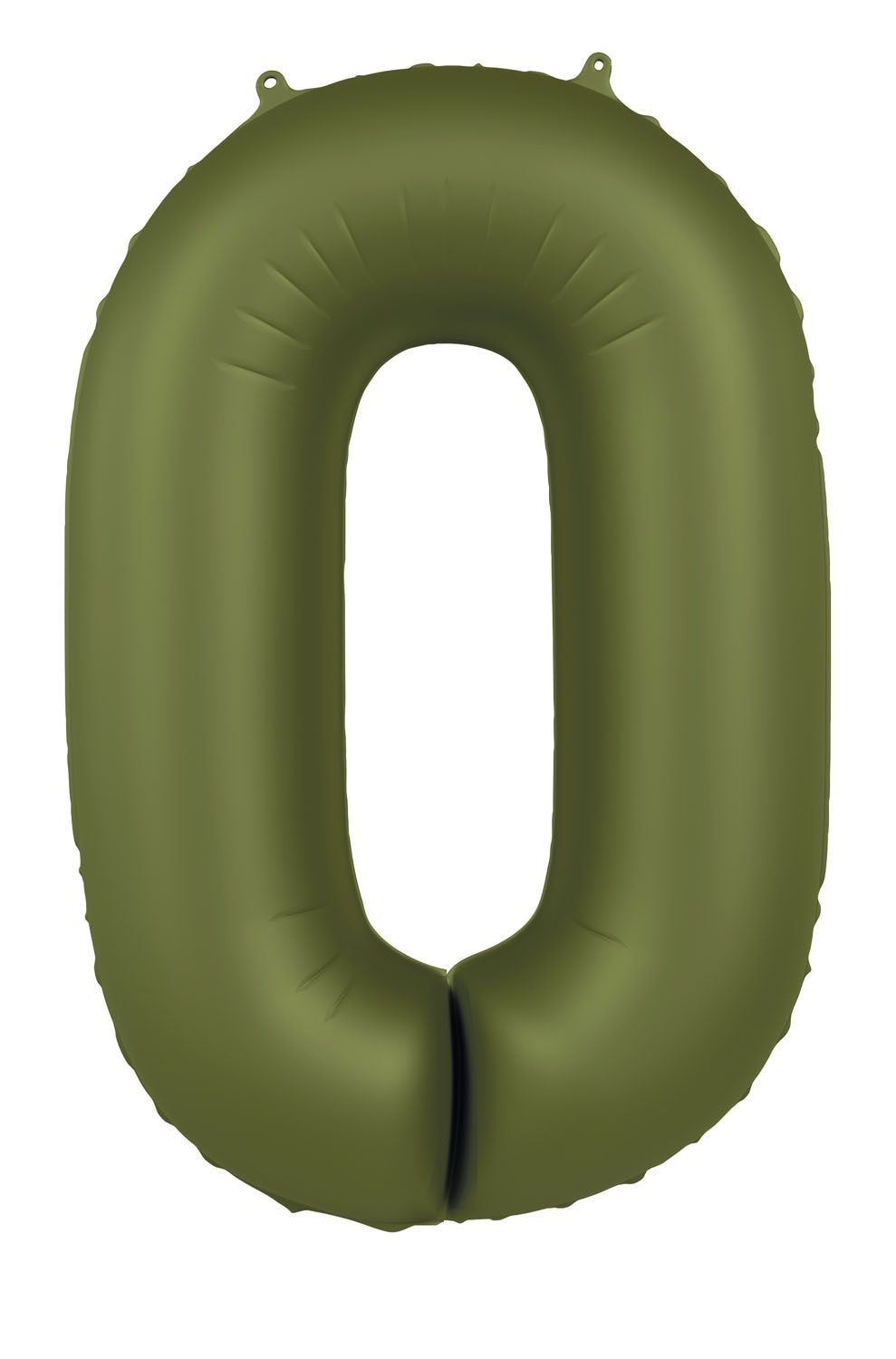 Cijfer 0 Folieballon Olijfgroen 86 cm