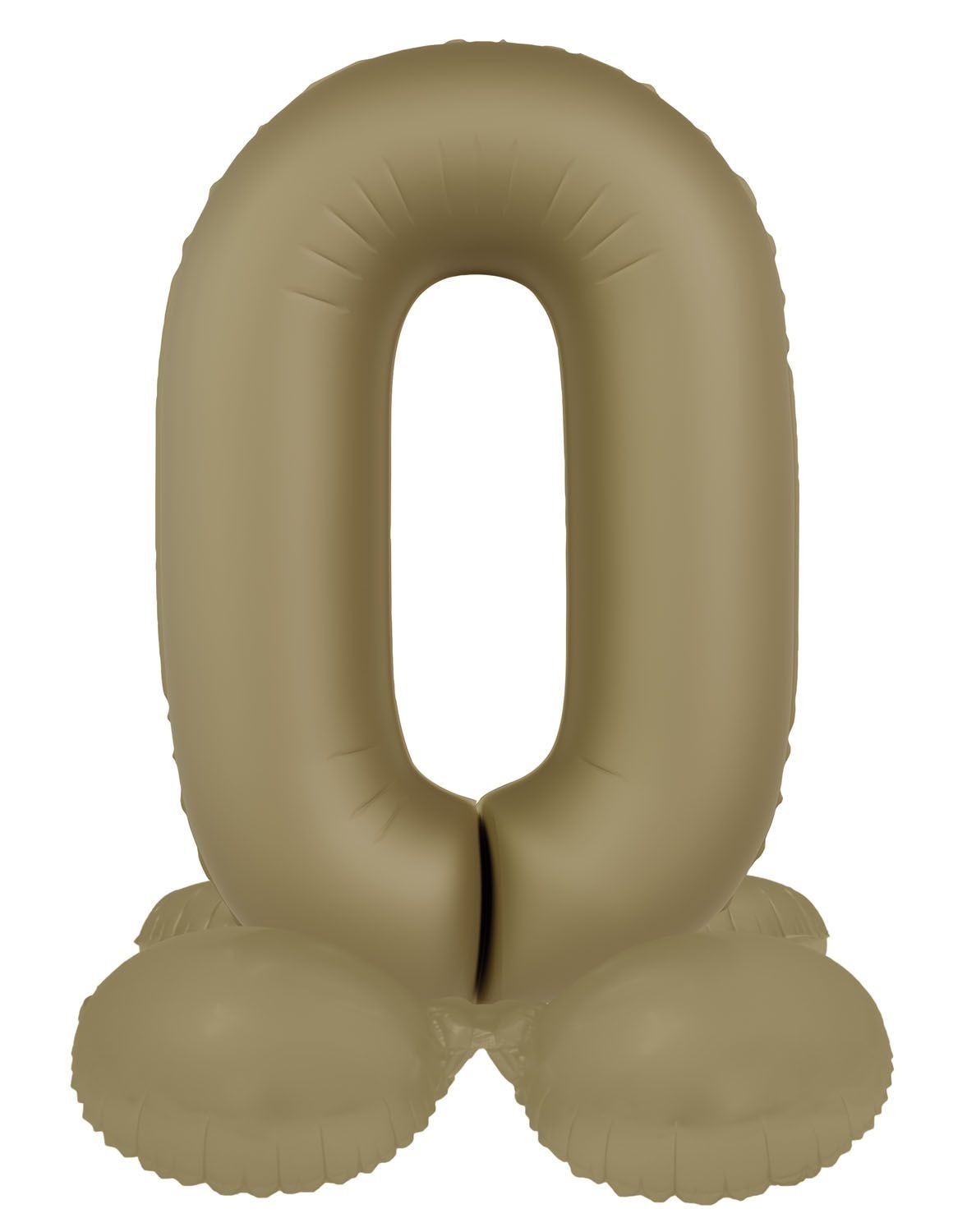 Cijfer 0 Folieballon Staand Goud 72 cm