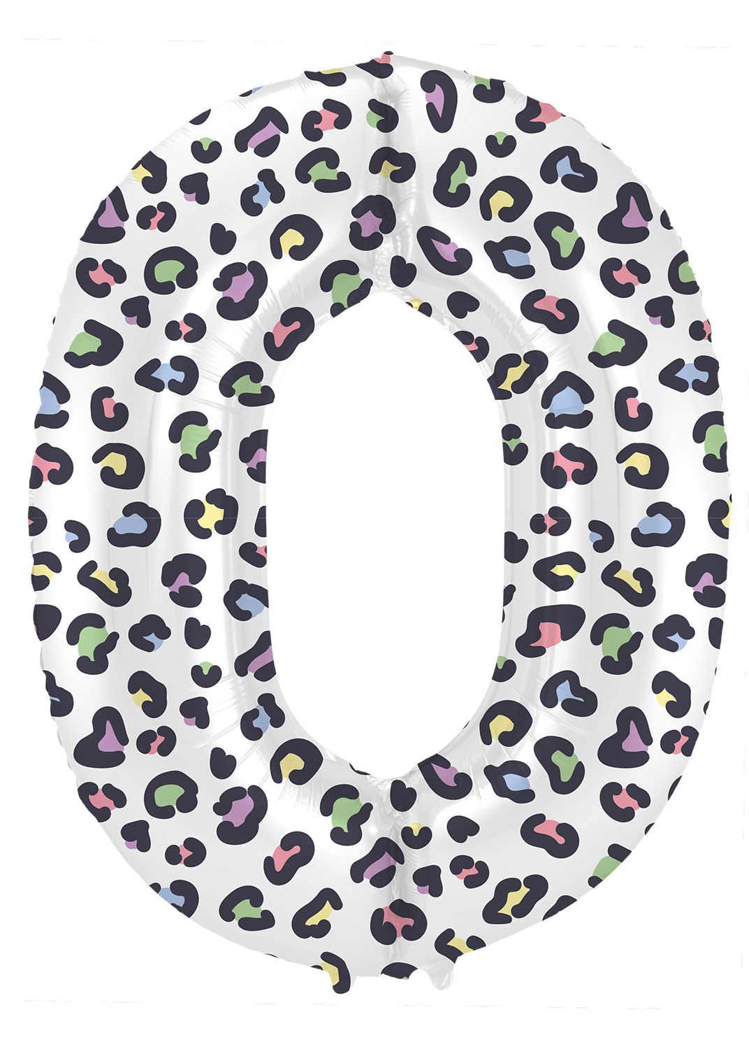 Cijfer 0 Pastel Panter Folieballon