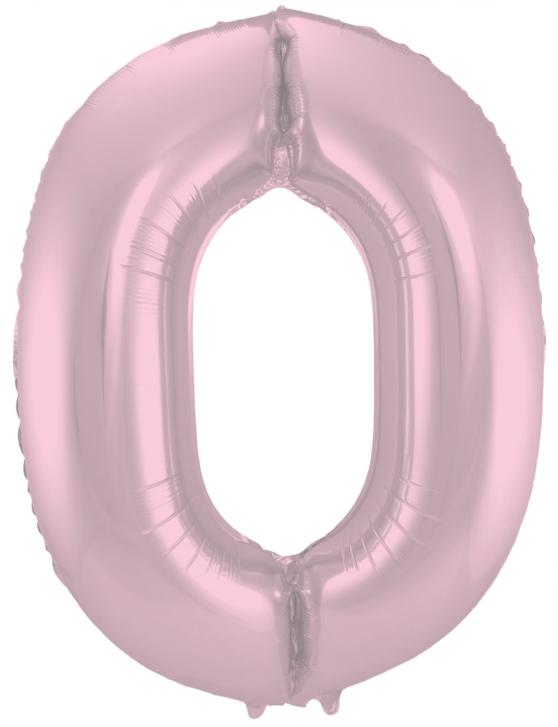 Cijfer 0 Pastel Roze Folieballon 86cm