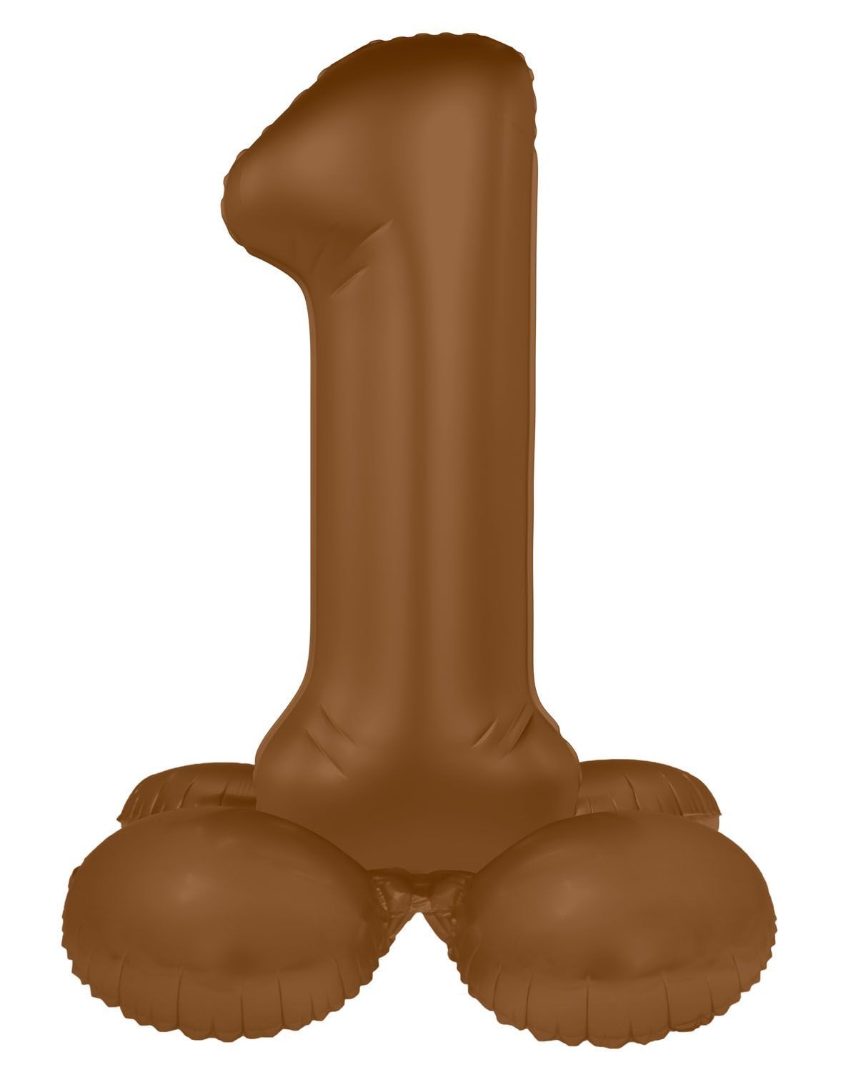 Cijfer 1 Folieballon Staand Bruin 41 cm