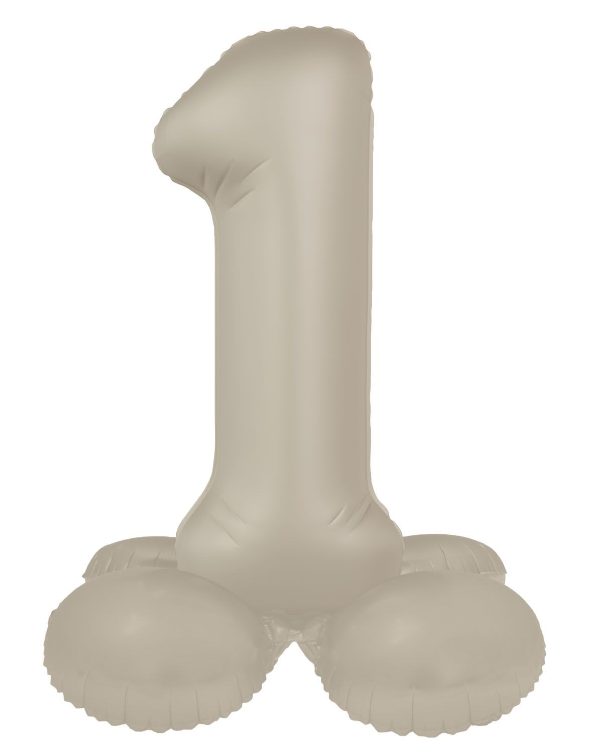 Cijfer 1 Folieballon Staand Crème Wit 41 cm