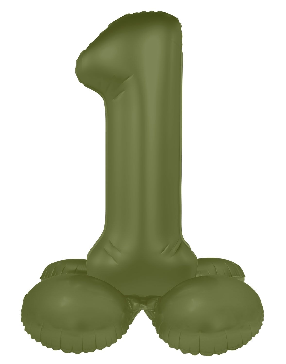 Cijfer 1 Folieballon Staand Olijfgroen 72 cm