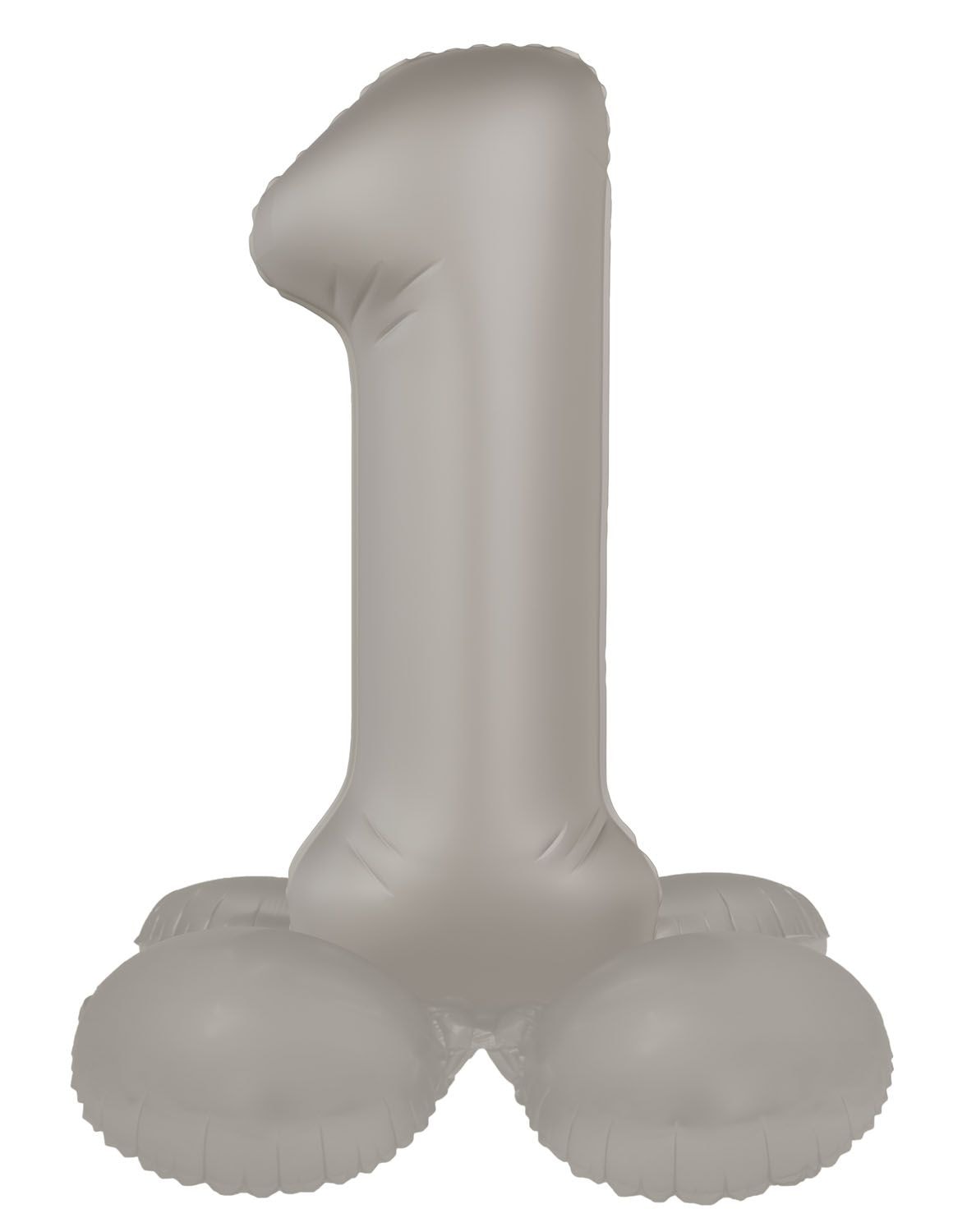 Cijfer 1 Folieballon Staand Zilver 41 cm