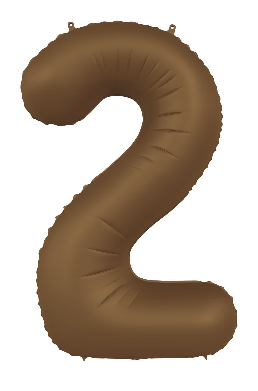 Cijfer 2 Folieballon Bruin 86 cm