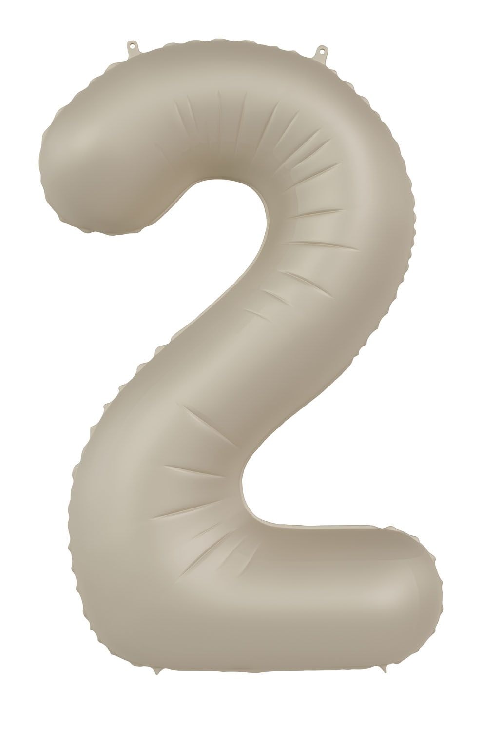 Cijfer 2 Folieballon Crème Wit 86 cm